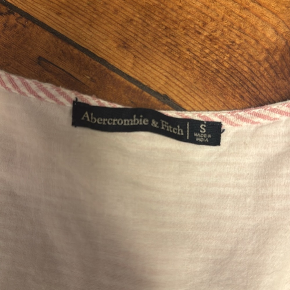 Abercrombie Linen Stripped Button Down Mini Dress… - image 2